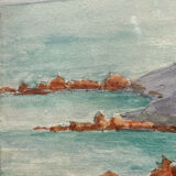 Painting painting watercolor marine early twentieth century