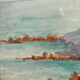 Tableau peinture aquarelle marine début XXe