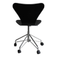 3117 Black swivel chair by Arne Jacobsen for Fritz Hansen