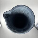 Blue ceramic pitcher Jacques Pouchain Dieulefit France 1960