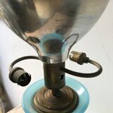 Large blue opaline lamp