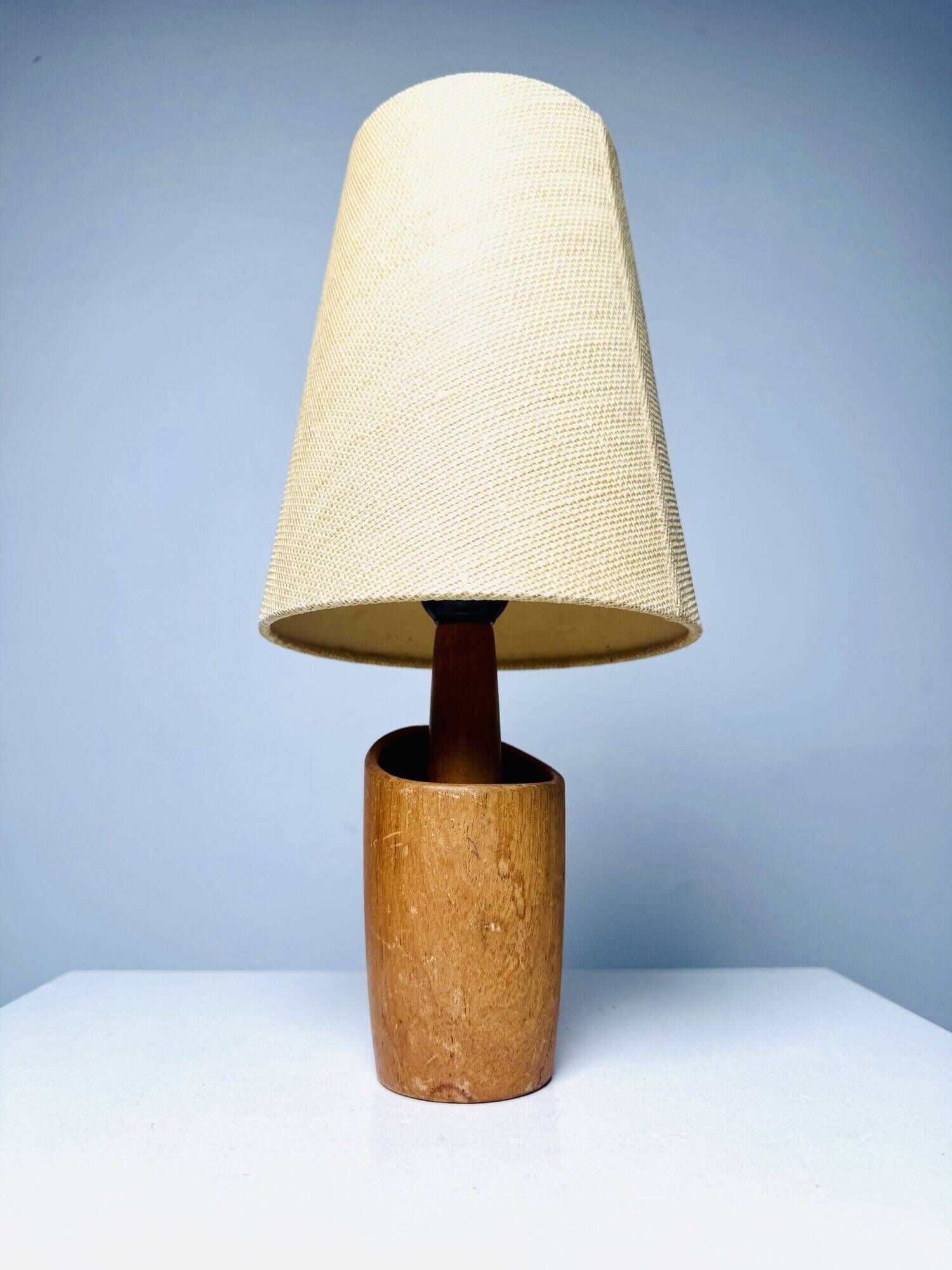 Model 2020 Cylindrical Desk Lamp In Wood By Markslojd Ab, Sweden 1960S