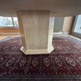 Travertine dining table