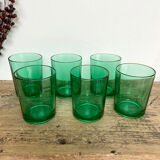 6 vintage glasses "Huile Lesieur"