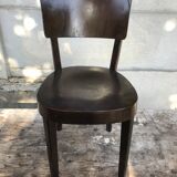 Chaise ancienne  bois foncé années 50 vintage