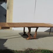 Art Deco table, cradle foot, opening, up to 18 people