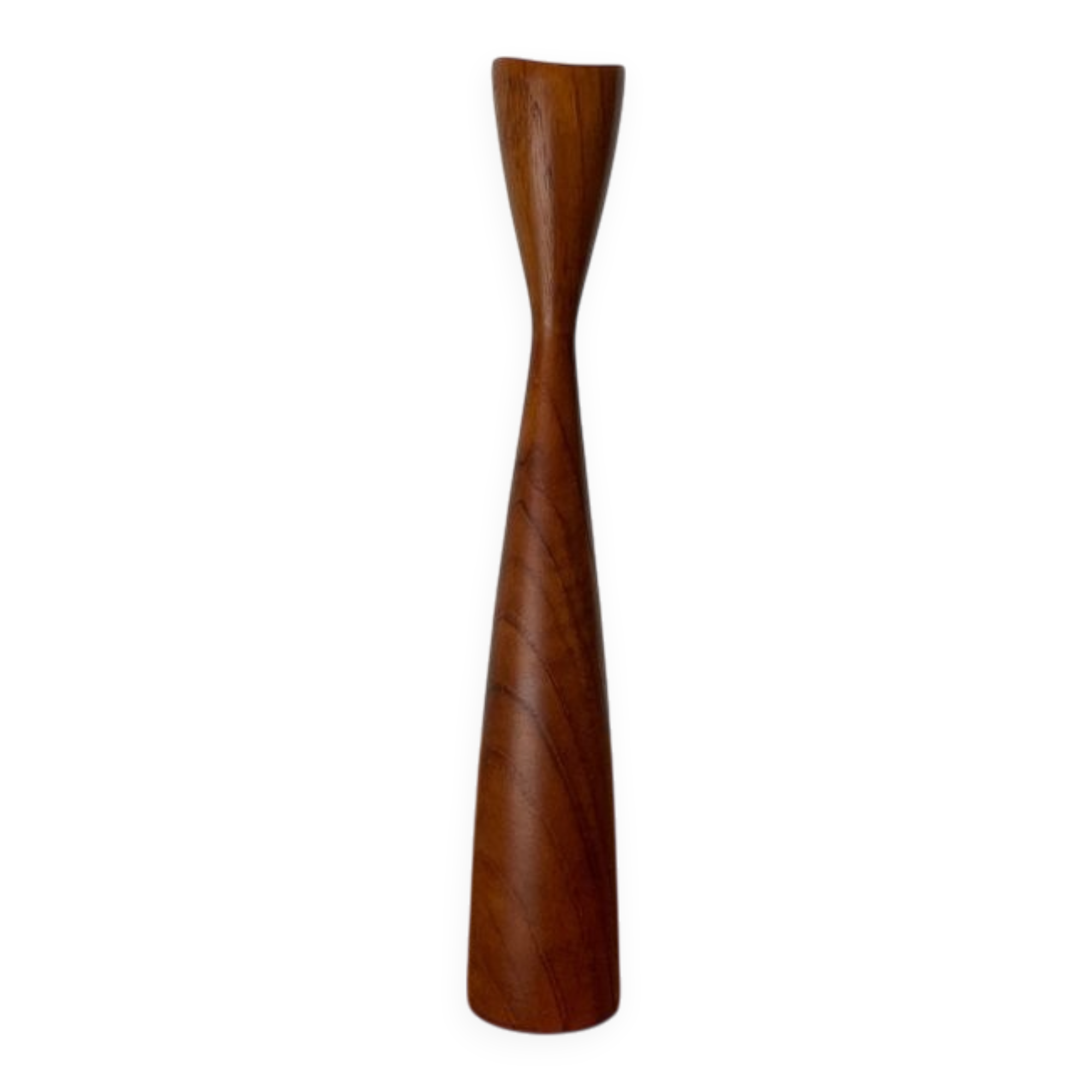 Mid-Century Danish Teak Tulip Candle Holder, 1960s
