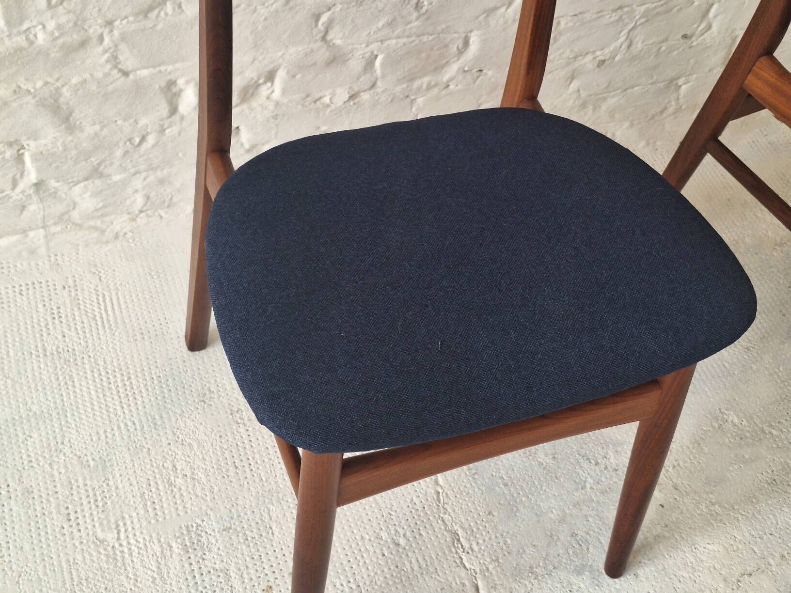 Pair of solid teak dining chairs, Denmark 1960s