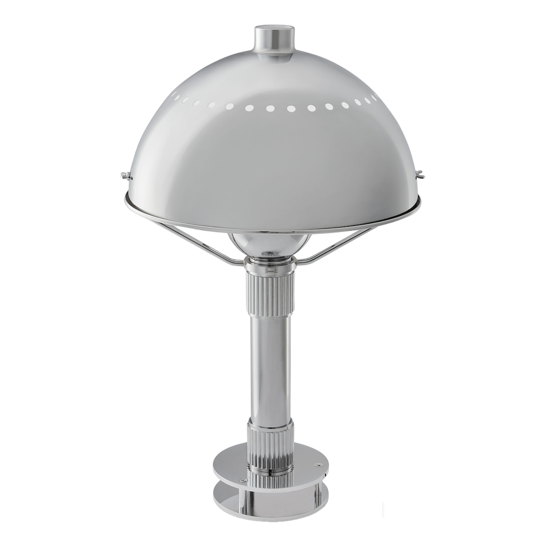 Chrome lamp signed by hand by its creator Marc Held