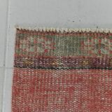 Pale Read Classic Turkish Vintage Runner Rug, 72x337Cm