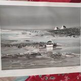 Seascape - Georges Laporte - Original signed lithograph