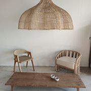 Huge rattan suspension in the shape of a corolla H:1m; D: 1m50