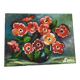 Tableau bouquet de fleurs huile sur toile signée
