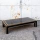 Coffee table with a black laminate, brass and nickel-plated metal frame, 1970s