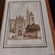 Watercolor signed Barday Senlis the cathedral first half of the 20th century