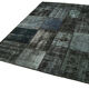 Hand-knotted oriental vintage 170 cm x 241 cm black patchwork rug