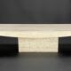 Large rectangular travertine coffee table by Claude Berraldacci, 1990s.