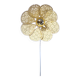 Wall sconce with flower, rattan petals and pastel yellow eyelet embroidery