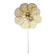 Wall sconce with flower, rattan petals and pastel yellow eyelet embroidery