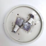 Pair of Round Murano Glass Ceiling Lights or Sconces, Italy