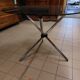 Roche Bobois vintage round table Chrome and smoked glass