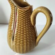 Corn cob slipware jug – gilded highlights