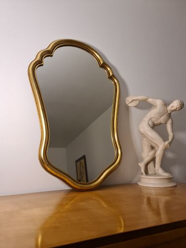 Miroir baroque classique doré à la feuille 65x41cm