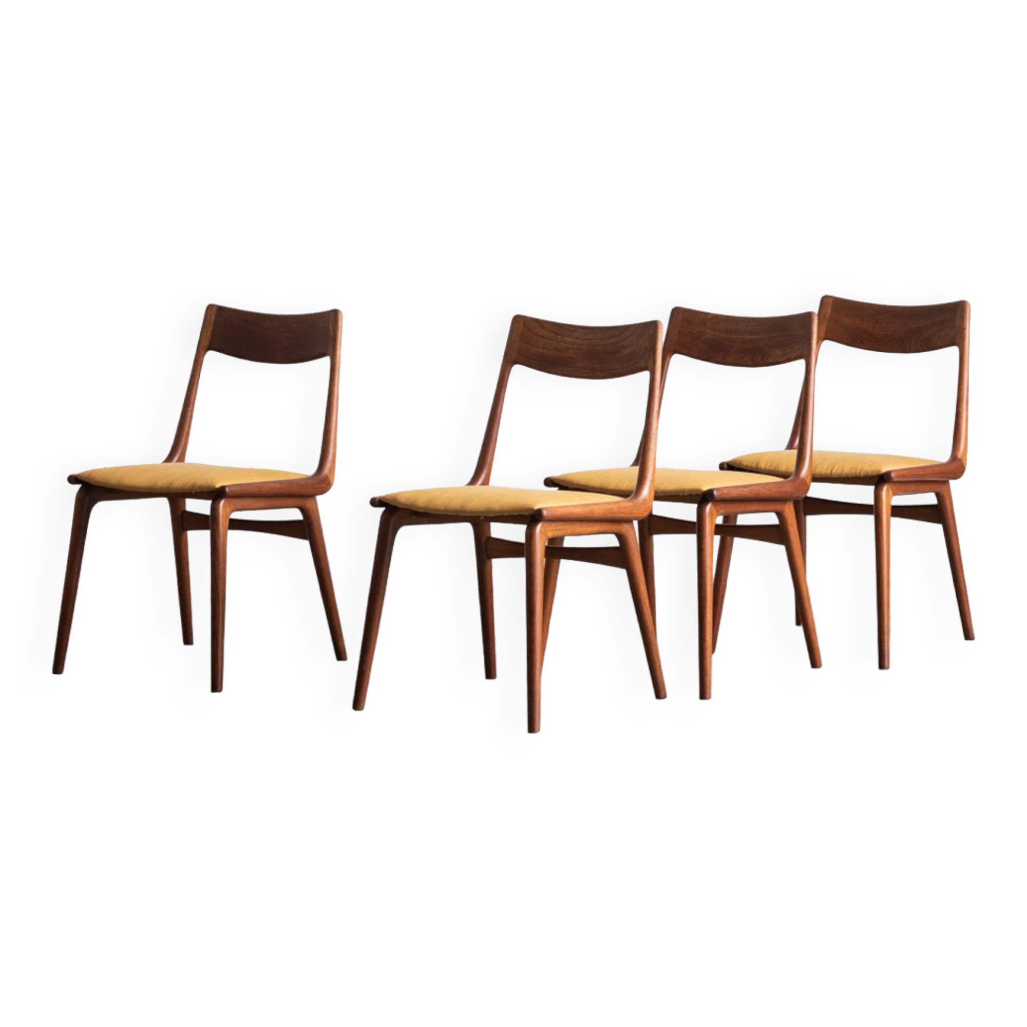 Set of 4 boomerang dining chairs by Alfred Christensen, Denmark 1960