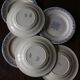 A set of 6 flat plates Terre de Fer blue Clairefontaine Grec