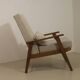 Scandinavian armchair 1960 rounded armrests