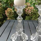 Pair of crystal candlesticks