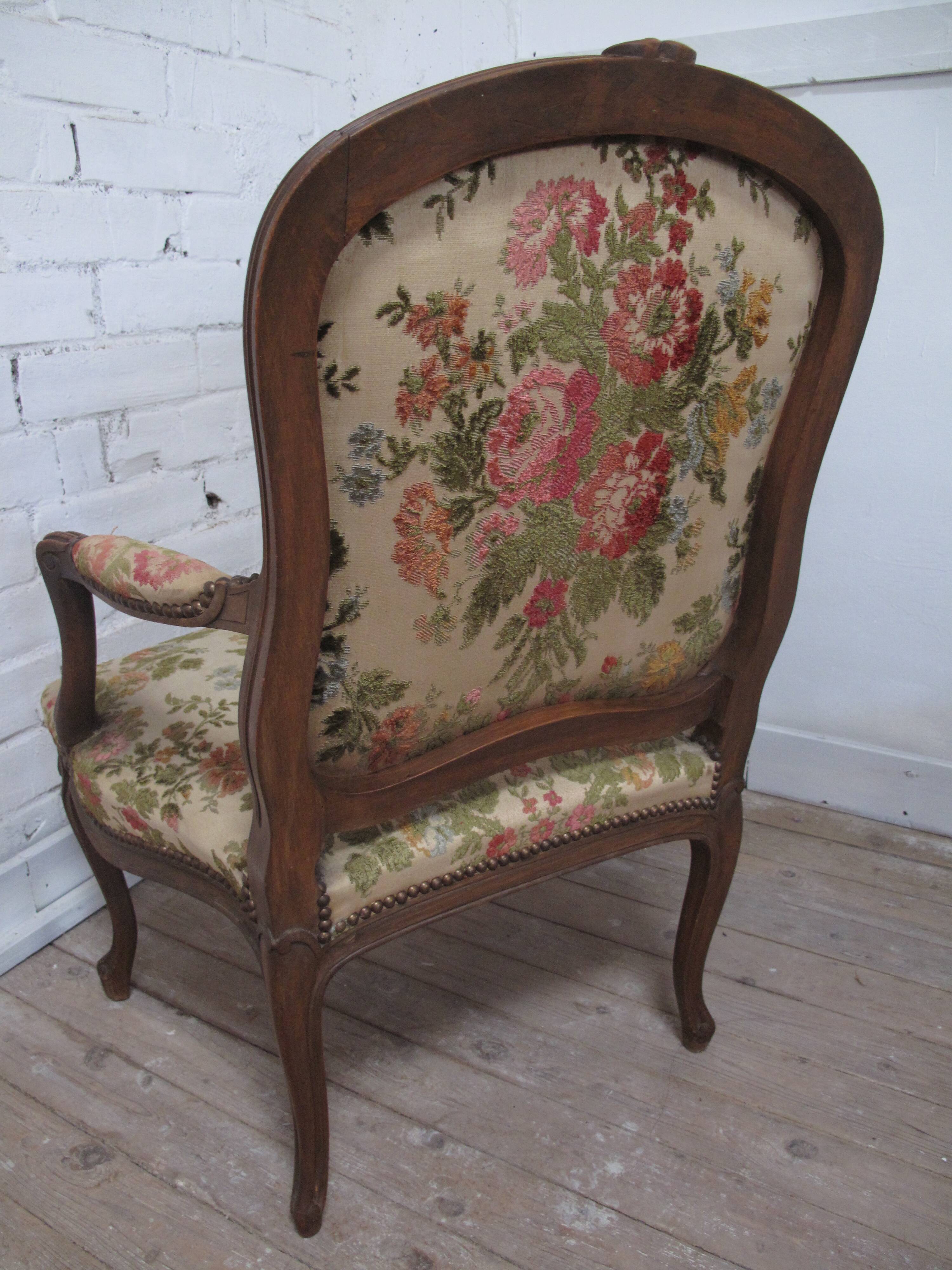 2 Louis XV convertible armchairs