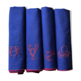 Hand-embroidered revalorized cotton towels in paris