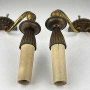 Vintage bronze wall lamps, Italy, 1950s, set of 2