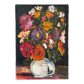 Oil on cardboard by J.-P. Ducos still life 1960