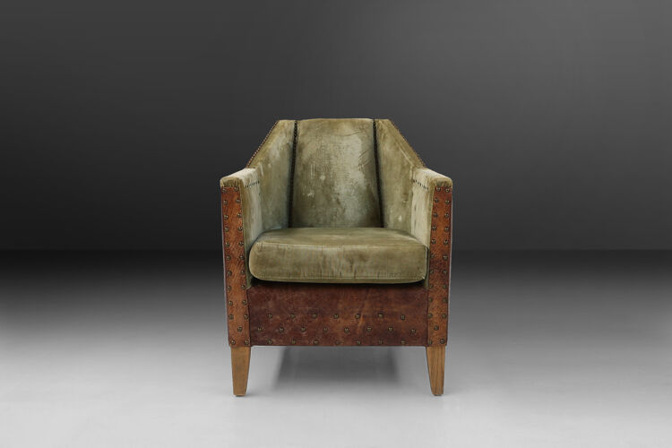 Set of three Art Deco armchairs