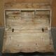 Rustic Swedish pine drop-leaf desk