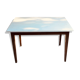 Vintage Oak Farmhouse Table with White Top