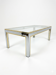 Chrome and gold metal coffee table by Romeo Rega from the 1970s.