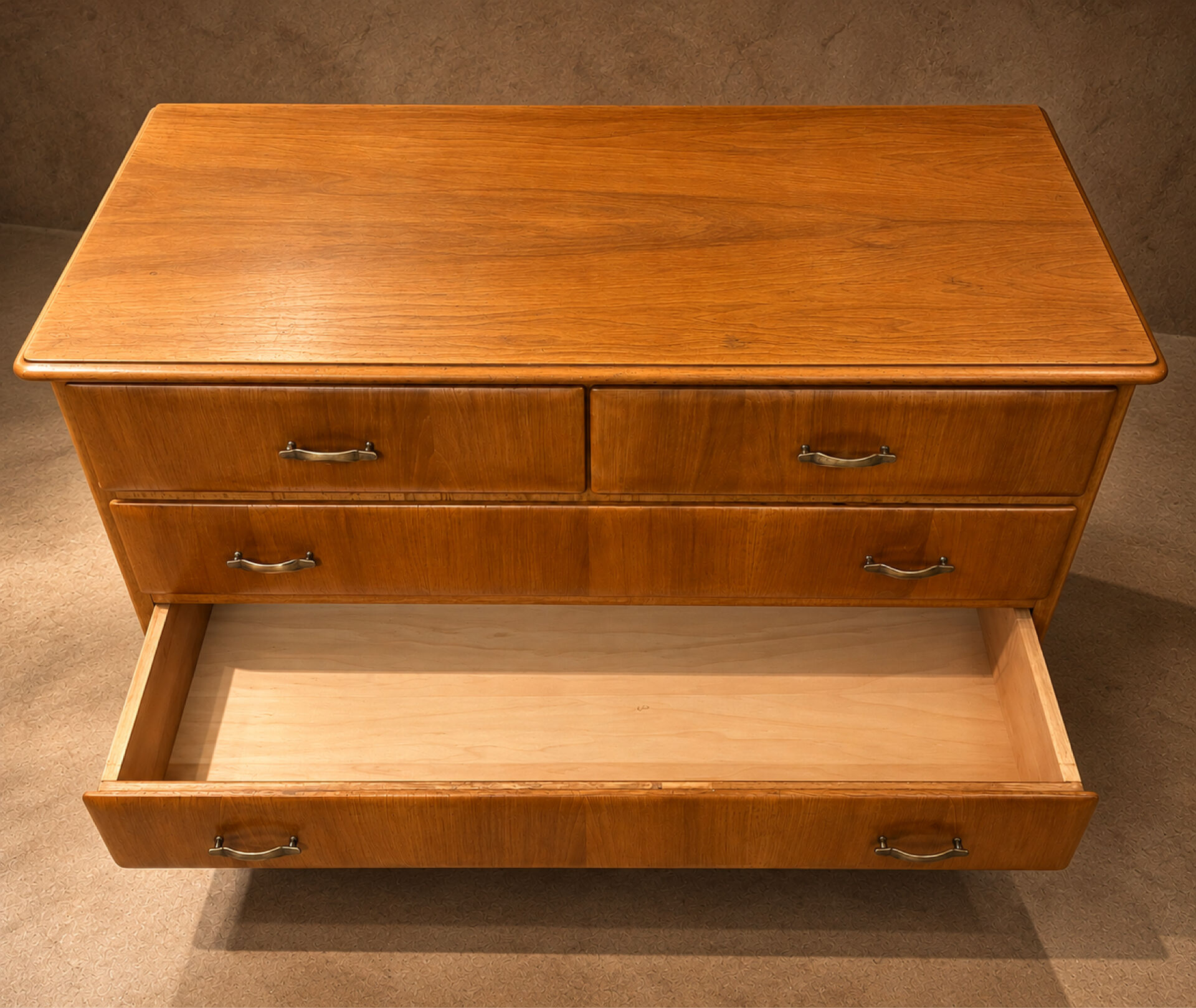 Blonde wood commode France circa 1960