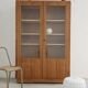 Armoire d'école vitrée en chêne 1960