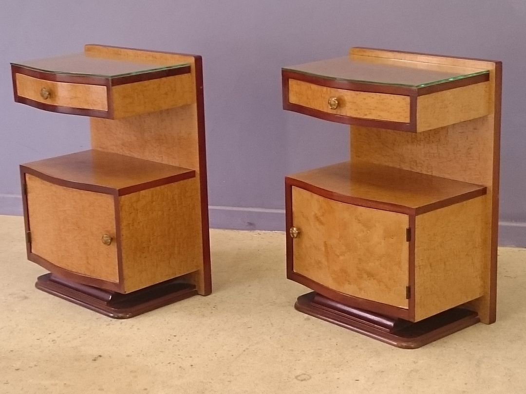 Pair of Art Deco bedsides