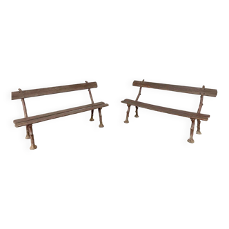 Pair of garden benches from the 1930s