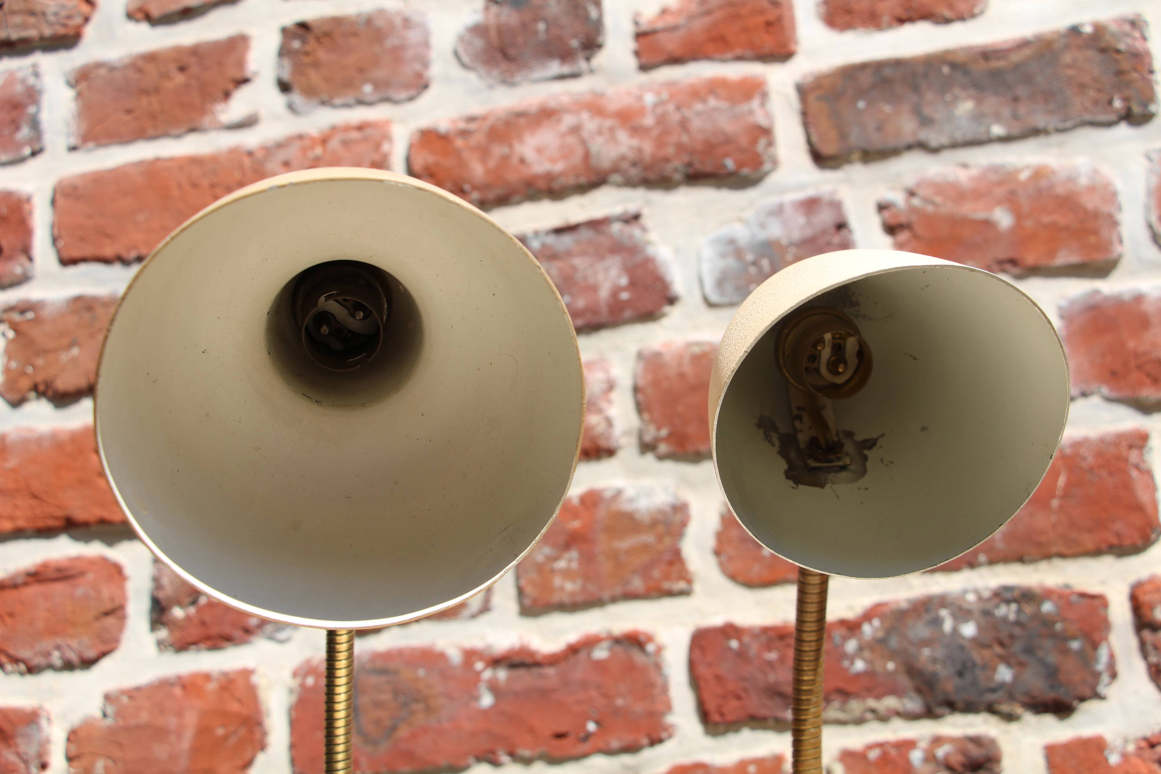 Pair of 50's Aluminor Vintage Lamps