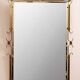 Vintage rectangular mirror in brass 1950s