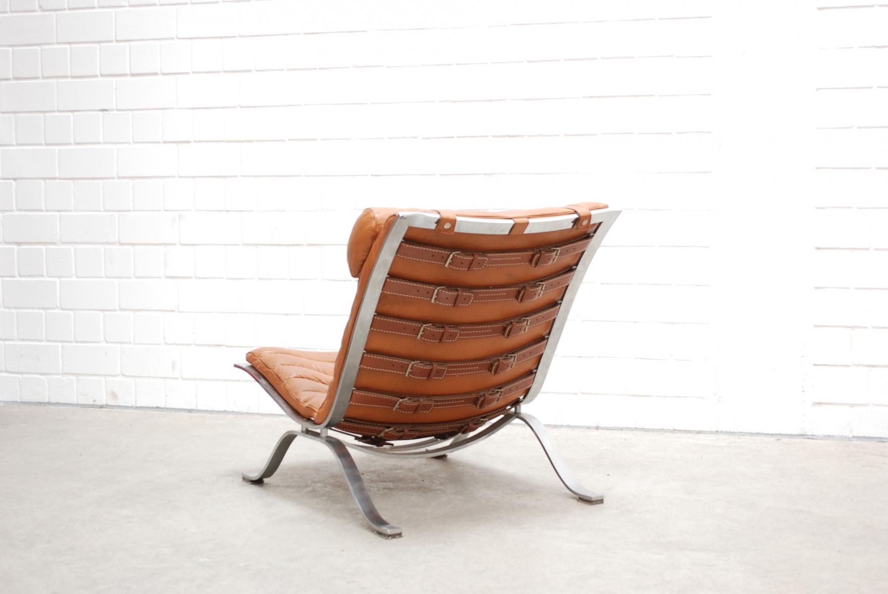 ARI Cognac Leather Armchair by Arne Norell