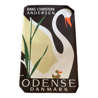Odense vintage poster Hans Christian Andersen