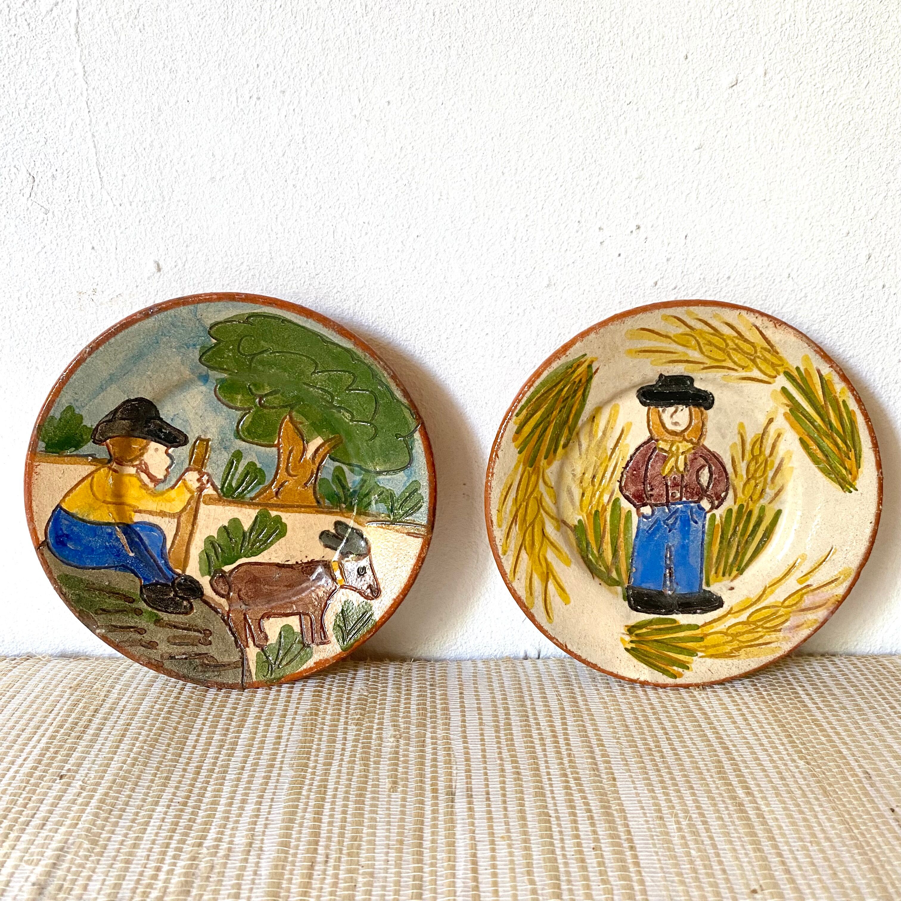 Decorative terracotta plates, Brittany