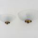 Pair of Art Deco style half-moon wall lights from the 80s