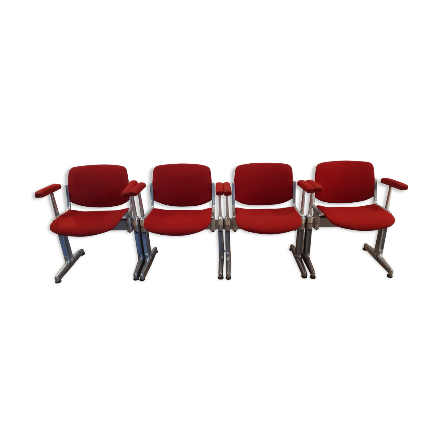Set of four chairs by Giancarlo Piretti for Castelli